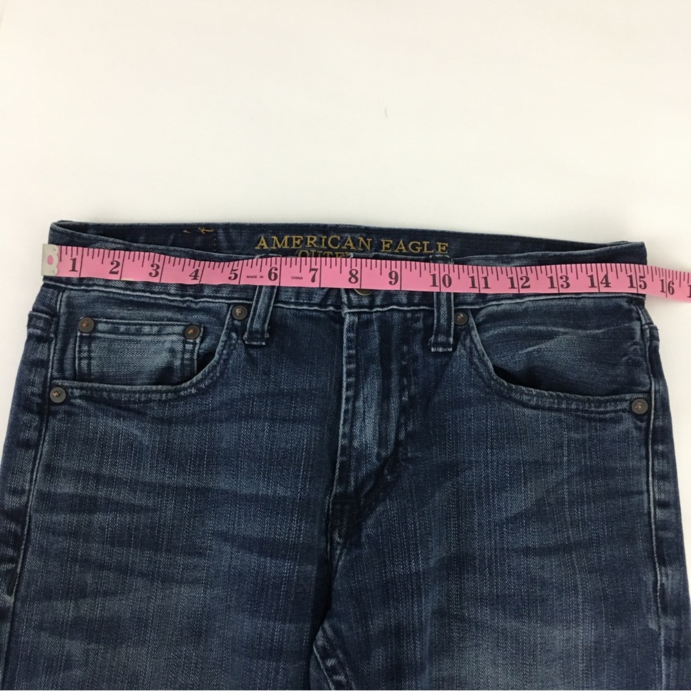 American Eagle Core Flex Dark Wash Slim Straight Jeans Size 28 - Picture 10 of 12